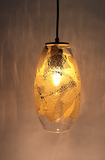 A Pendant Light for Hospitality Residential Decor with silver-leaf and clear glass