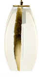 A close-up image of a gold-colored precious metal contour stripe, used as an accessory for LUMI Collection's glass pendants.