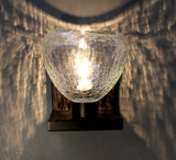 ACQUA Sconce · Clear Crackle · Recycled Glass