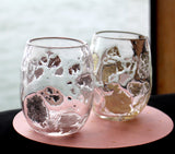 Set of 2 Recycled Glass Wine Glasses,  Perfect for the patio, fireside or kitchen table.  Dishwasher safe. 