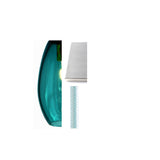 An example of glass, finish, and cord options with teal glass, brushed nickel metal finish, and sea cord for ELETTRA pendants.